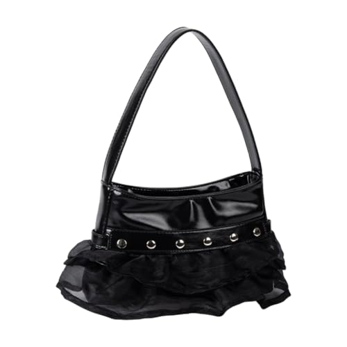 Damen Achseltasche, Nieten, Handtasche, Geldbörse, koreanischer Stil, Umhängetasche, Einkaufstasche, Schwarz, Böhmisch von Ldbuejiaja