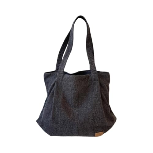 Damen Achseltasche Denims Handtasche Große Kapazität Schultertasche Mädchen Unterarmtasche, Schwarz, Böhmisch von Ldbuejiaja