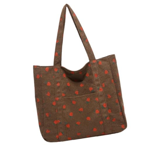 Damen Achseltasche Große Kapazität Schultertasche Schüler Schultasche Top Griff Tasche, Kaffeefarben, Böhmisch von Ldbuejiaja