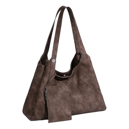 Damen Achseltasche Retro Handtasche Große Kapazität Schultertasche Mode Unterarmtasche, Kaffee, Böhmisch von Ldbuejiaja