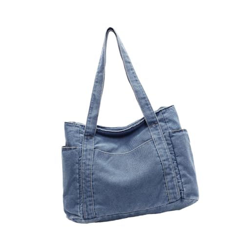 Damen Achseltasche Trend Handtasche Große Kapazität Schultertasche Denim Einkaufstasche, Denimblau, Böhmisch von Ldbuejiaja