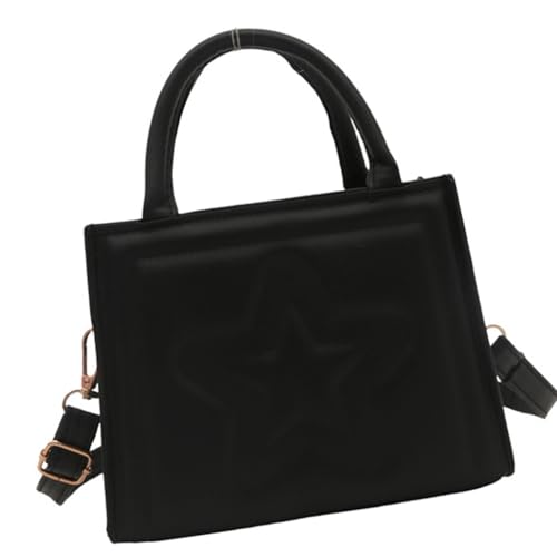 Damen-Arbeitstasche mit großem Fassungsvermögen, Schultertasche, Tragegriff oben, Herbst, Crossbody-Tasche, Schwarz, Böhmisch von Ldbuejiaja