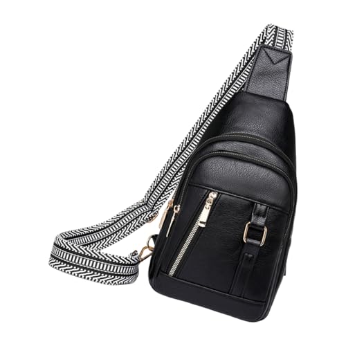 Damen Herren Brusttasche Reise Daypacks Sling Bag Rucksack Crossbody Schultertasche, Schwarz, Böhmisch von Ldbuejiaja