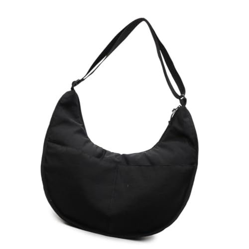 Damen Knödeltasche, Nylon, Pendlertasche, Schultasche, Schultertasche, Crossbody-Tasche, Schwarz, Böhmisch von Ldbuejiaja