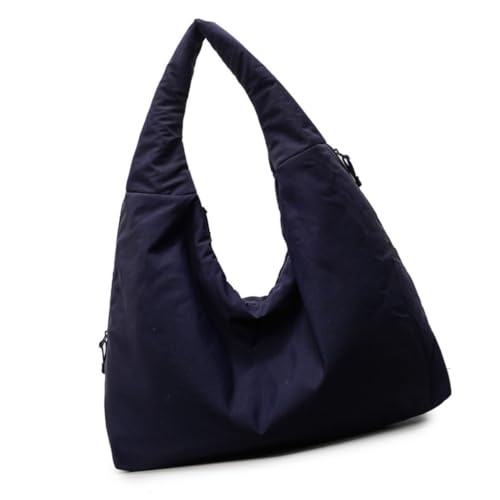 Damen Nylon Umhängetasche mit geräumigem Innenraum Slouchy Taschen Casual Reise Handtasche Elegante Unterarmtasche für Studenten, Tiefblau, Böhmisch von Ldbuejiaja