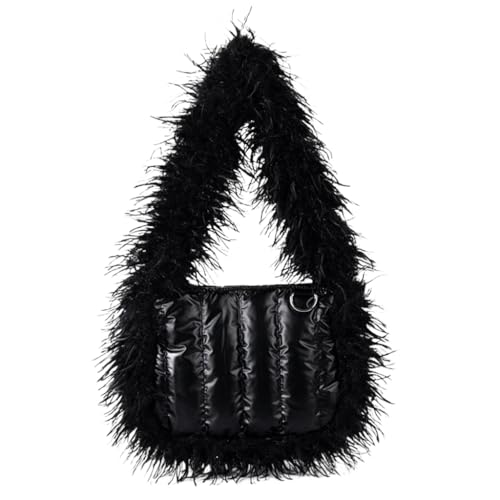 Damen Pendlertasche, modische Achseltasche, Einkaufstasche, Plüschhandtaschen, koreanische Stile, Schultertasche, Herbst und Winter, Unterarmtasche von Ldbuejiaja