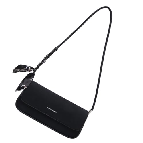 Damen Retro Handtasche Geldbörse All-Matching Achsel Tasche Einfache Brief Schultertasche, Schwarz, Böhmisch von Ldbuejiaja