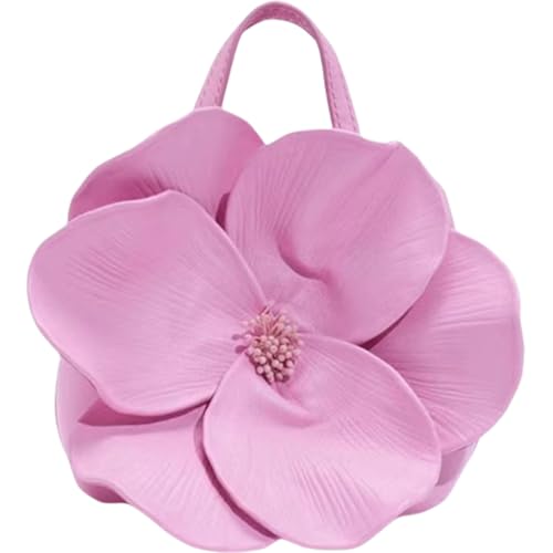 Damen-Schultertasche mit 3D-Blumenmuster, Abend-Clutch, Umhängetasche, Abendhandtasche, Rosa, Böhmisch von Ldbuejiaja