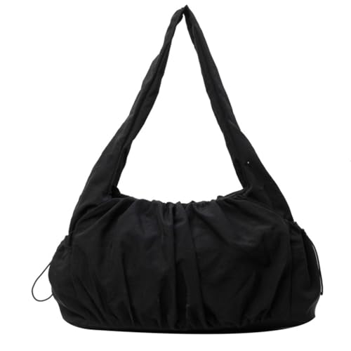 Damen Tasche, plissiert, Achseltasche, stilvolle Pendlertasche, große Kapazität, Schultertasche, Schwarz, Böhmisch von Ldbuejiaja