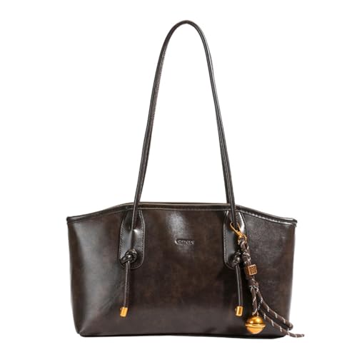 Damen Tasche Mode Achsel Tasche PU Leder Handtasche Große Kapazität Schultertasche, Kaffee, Böhmisch von Ldbuejiaja