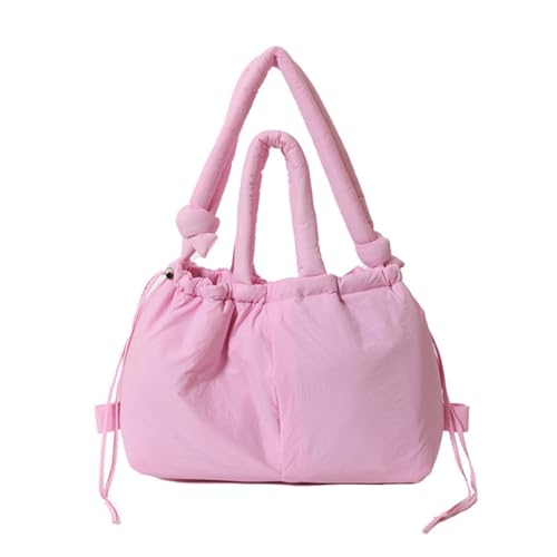 Damen-Umhängetasche, Umhängetasche, Rucksack, einfarbig, Schultertasche für den täglichen Gebrauch, Rosa, Böhmisch von Ldbuejiaja