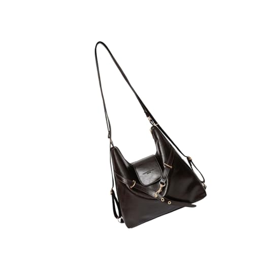 Damen-Umhängetasche, einfache Geldbörse und Handtasche, großes Fassungsvermögen, Rucksack, Pendler, Retro, Crossbody-Tasche für Herbst und Winter, Kaffee, Böhmisch von Ldbuejiaja