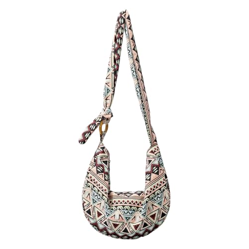 Damen-Umhängetasche, ethnischer Stil, Kuriertasche, Pendlertasche, Geldbörse, Einkaufstasche, Segeltuch, Crossbody-Tasche für den täglichen Gebrauch, Es23001 2 von Ldbuejiaja
