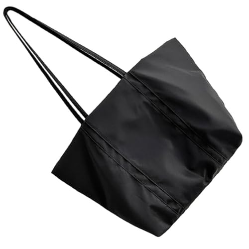 Damen-Umhängetasche, lässige Handtasche, All-Matching, Pendler, große Kapazität, Schüler-Schultasche für Reisen, Schwarz, Böhmisch von Ldbuejiaja