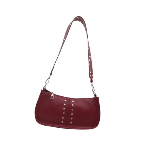Damen Umhängetasche Koreanische Stile Achseltasche Retro Handtasche All-Matching Unterarmtasche Arbeit Reisetasche für den täglichen Gebrauch, Rot, Böhmisch von Ldbuejiaja