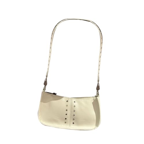 Damen Umhängetasche Koreanische Stile Achseltasche Retro Handtasche All-Matching Unterarmtasche Arbeit Reisetasche für den täglichen Gebrauch, Weiß, Böhmisch von Ldbuejiaja