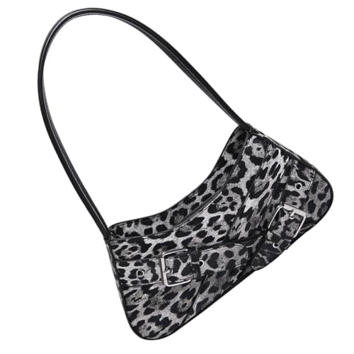 Damen Unterarmtasche, modische Achseltasche, Clutch, Handtasche, Leopardenmuster, Schultertasche, Schwarz, Böhmisch von Ldbuejiaja