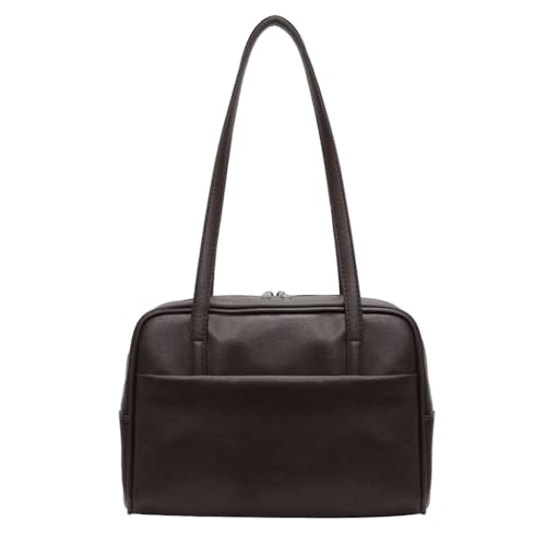 Damen Unterarmtasche Retro Handtasche All-Matching Achseltasche Koreanische Stile Schultertasche Große Kapazität Pendler Tasche, Kaffeefarben, Böhmisch von Ldbuejiaja