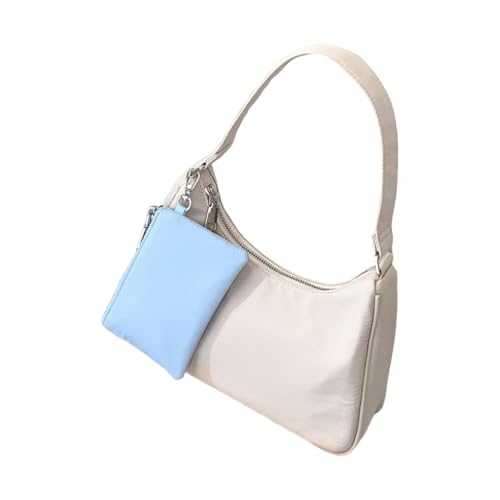 Einfarbige Umhängetasche für Damen, stilvolle Unterarmtasche, kleine Tasche, Nylon, Achseltasche, Einkaufstasche, einfache Handtasche, Aprikose, Böhmisch von Ldbuejiaja