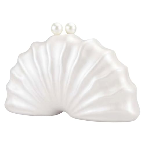 Einzigartige Muschelförmige Acryl-Clutch für Hochzeit und Abendpartys, Schultertasche, Crossobdy Geldbörse, Party-Handtasche, Perlmutt, Böhmisch von Ldbuejiaja