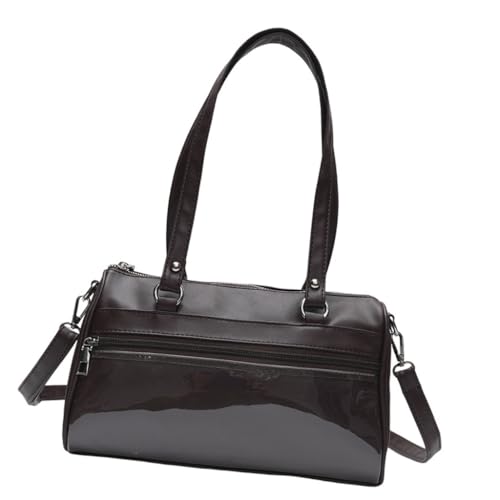 Einzigartiger Anime-Stil Mädchen Ita Bag Schultertasche transparente Tasche mit mehreren Fächern für organisierte Aufbewahrung, Kaffeefarben, Böhmisch von Ldbuejiaja