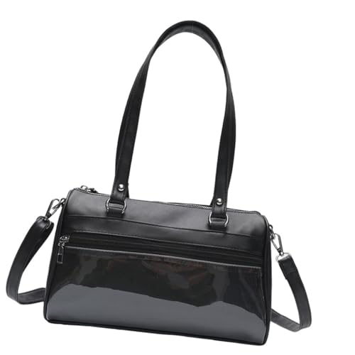 Einzigartiger Anime-Stil Mädchen Ita Bag Schultertasche transparente Tasche mit mehreren Fächern für organisierte Aufbewahrung, Schwarz, Böhmisch von Ldbuejiaja