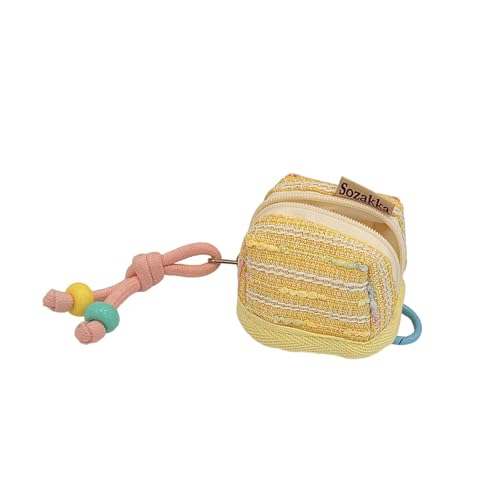 Elegante Kosmetiktasche in Muschelform, bestickt, Baumwolle, Make-up-Organizer mit Reißverschluss für Reisen und den täglichen Gebrauch, Gelb von Ldbuejiaja