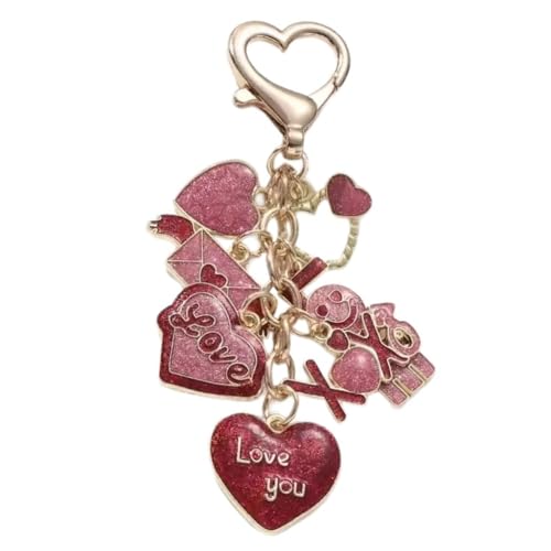 Eleganter Schlüsselanhänger in Herz-Designs mit glitzernden Pailletten und Schmetterlings-Dekoration, Stil 1, Bohemian-Stil Eleganter Schlüsselanhänger in Herz-Designs mit glitzernden Pailletten und Schmetterlings-Dekoration, Stil 1, Bohemian-Stil von Ldbuejiaja