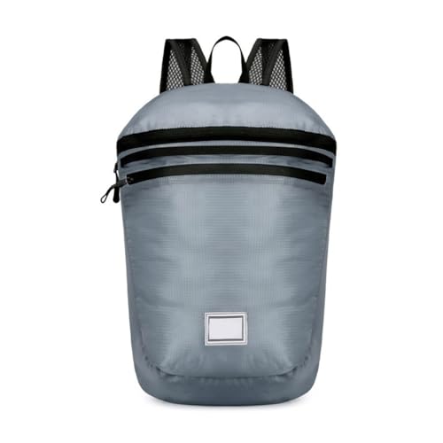 Faltbarer Herren-Outdoor-Rucksack mit farbenfrohem ästhetischem Reiserucksack, Grau, Bohemian-Stil von Ldbuejiaja