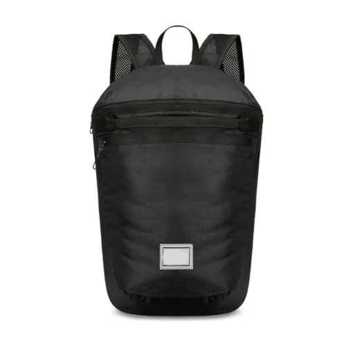 Faltbarer Herren-Outdoor-Rucksack mit farbenfrohem ästhetischem Reiserucksack, Schwarz, Bohemian-Stil von Ldbuejiaja