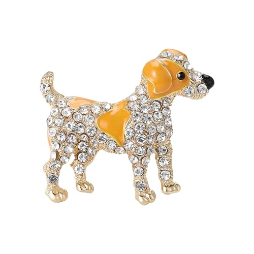 Funkelnde Hund Brosche Entzückende Tiernadel Stylish Lteel Pin Legierungstextur Geeignet Für Rucksack Und Stoffdekorationen Kreative Nuteicht von Ldbuejiaja