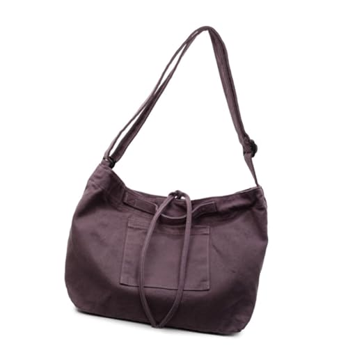 Große Kapazität Messenger Bag für Frauen Canvas Crossbody Bag Pendler Tasche Trendy Schultertasche Student Schultasche, Purpur, Böhmisch von Ldbuejiaja
