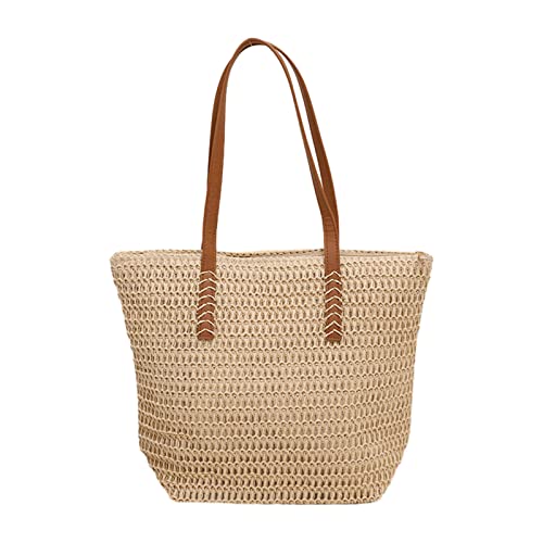 Großkapazität Handtaschen Für Frauen Strohhalm Gewebte Umhängetasche Ladies Hand Seaside Tte Weibliche Strand Mädchen Strohhalm Frauen Handtasche Handtasche Sommerstrand von Ldbuejiaja