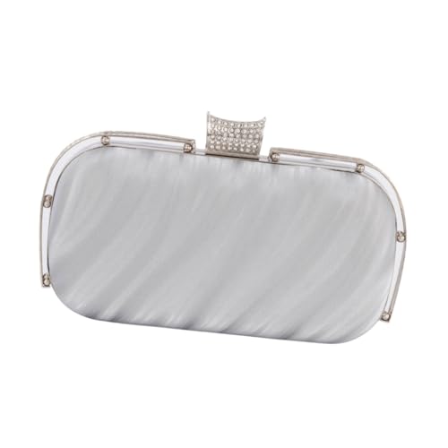 Handtasche mit modischem Wellenmuster, für Partys und formelle Versammlungen, Clutch-Geldbörse, Silber, Böhmisch von Ldbuejiaja