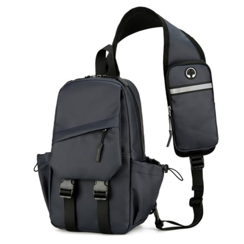 Herren Brusttasche Reise Tagesrucksäcke Casual Sporttasche Sling Rucksack Schultertasche, Blau, Böhmisch von Ldbuejiaja
