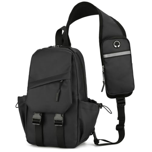Herren Brusttasche Reise Tagesrucksäcke Casual Sporttasche Sling Rucksack Schultertasche, Schwarz, Bohemian-Stil Herren Brusttasche Reise Tagesrucksäcke Casual Sporttasche Sling Rucksack Schultertasche, Schwarz, Bohemian-Stil von Ldbuejiaja