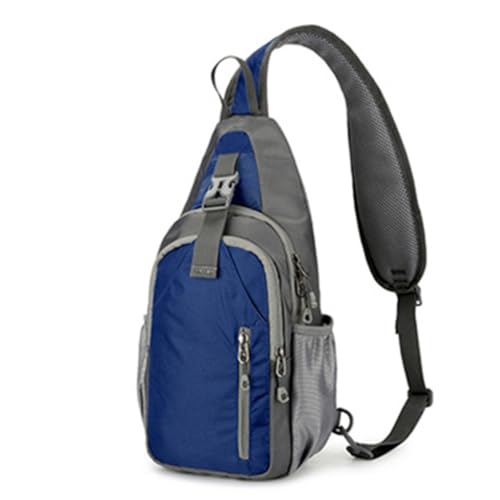 Herren Brusttasche Sporttasche Praktischer Schulterrucksack Crossbody Tasche für den täglichen Gebrauch, Tiefblau, Bohemian-Stil von Ldbuejiaja