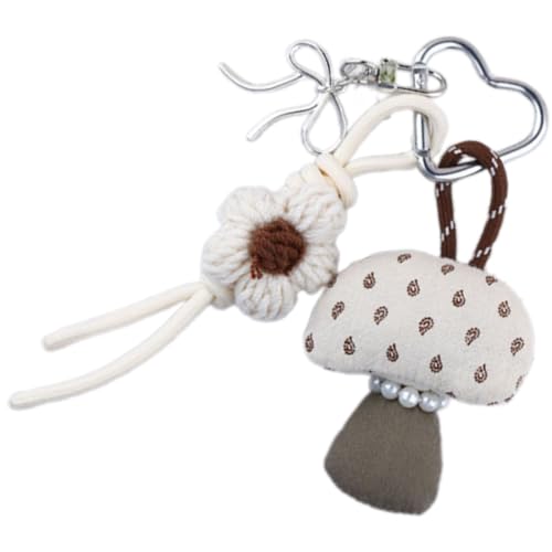 Herz-Schlüsselanhänger, Taschenanhänger, Cartoon-Pilz-Schlüsselanhänger, Blumen-Schlüsselanhänger, Auto-Schlüsselanhänger, Q1778 1, Bohemian-Stil von Ldbuejiaja