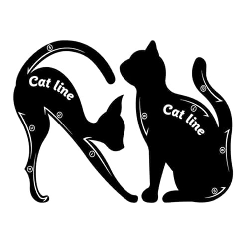 Katzen Schablonen Rauchiger Lidschatten Applikatoren Vorlagenplattenkatzen Form Augen Liner & Lidschattenführer Werkzeuge Lidschattenführer von Ldbuejiaja
