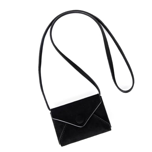 Kleine Damentasche, Halskette, Kartenhalter, einfarbig, Schultertasche, Hüfttasche, Schwarz, Böhmisch von Ldbuejiaja