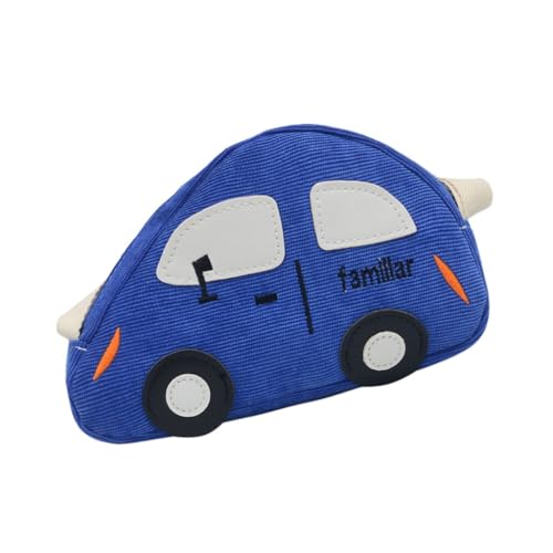 Kompakte Cartoon-Umhängetasche in Auto-Form für Kinder, lässige Canvas-Umhängetasche, Blau, Böhmisch von Ldbuejiaja