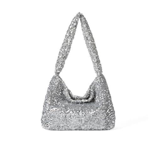 Koreanische Stile Umhängetasche Große Kapazität Unterarmtasche Einkaufstasche Pailletten Abendtasche Handtasche Geldbörse Stilvolle Achseltasche von Ldbuejiaja