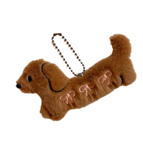 Kreativer Dackel-Plüsch-Schlüsselanhänger, niedlicher Hunde-Anhänger für Taschenzubehör und Schlüsselhalter, Tasche, hängende Dekoration, E, Bohemian-Stil von Ldbuejiaja