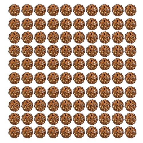 Ldbuejiaja 100pcs 10mm Disco Ball Ton Perlen Runden Diamantperlen Bunte Strasssperlen Für Halskettenschmuckhandwerksbedarf Handwerkswerkzeuge Und Accessoires von Ldbuejiaja
