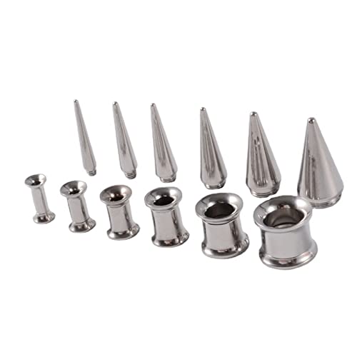 Ldbuejiaja 6pcs/Set Ohr Stretching Verjüngungen Stecker Edelstahltunnel Messgeräte Expander Set Body Piercing Schmuck Für Frauen Girl Ohrmessgeräte Dehnung Edelstahl von Ldbuejiaja