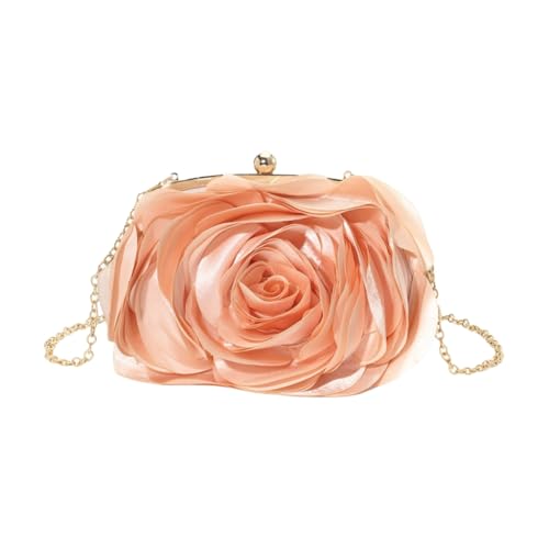 Luxuriöse Mini-Abend-Clutch mit abnehmbarer Kette für formelle Veranstaltungen, elegante Umhängetasche, Handtasche, Geldbörse, Champagner, Böhmisch von Ldbuejiaja