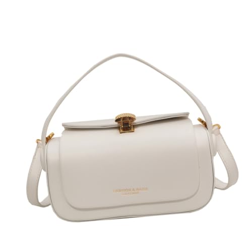 Moderne Damen-Umhängetaschen, einzigartige Leder-Umhängetasche, koreanischer Stil, Box-Handtasche, Satchel mit reichlich Stauraum, Weiß, Böhmisch von Ldbuejiaja
