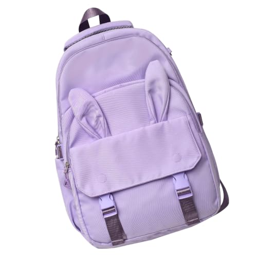 Moderner Laptop-Rucksack aus Nylon für Damen, geräumige Schultasche für Bücher, Purpur, Bohemian-Stil von Ldbuejiaja