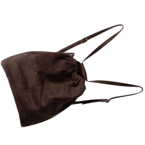 Modische Damen Schultertaschen Großer Rucksack für Pendeln und Reisen, Kaffee, Bohemian-Stil von Ldbuejiaja