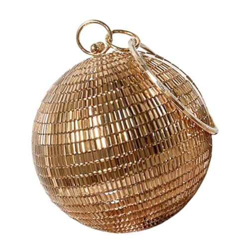 Modische Handtasche mit Strasssteinen, tragbare Schultertasche für Hochzeiten und gesellschaftliche Veranstaltungen, Gold, Large, Böhmisch von Ldbuejiaja